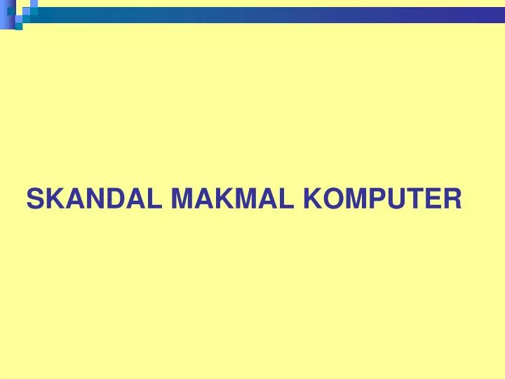 skandal makmal komputer