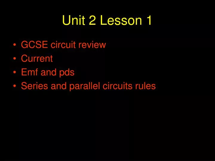 unit 2 lesson 1
