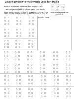 Investigation into the symbols used for Braille - slide 1