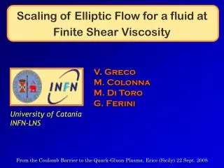 Scaling of Elliptic Flow for a fluid at Finite Shear Viscosity