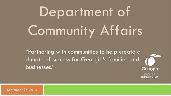 department of community affairs