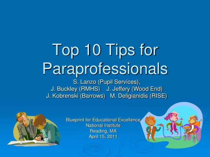 top 10 tips for paraprofessionals