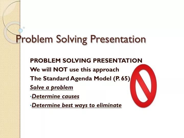 problem solving presentation