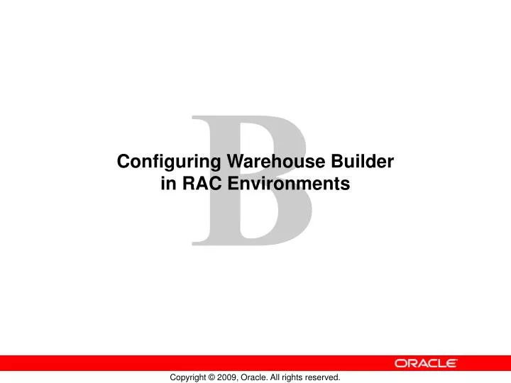 configuring warehouse builder in rac environments