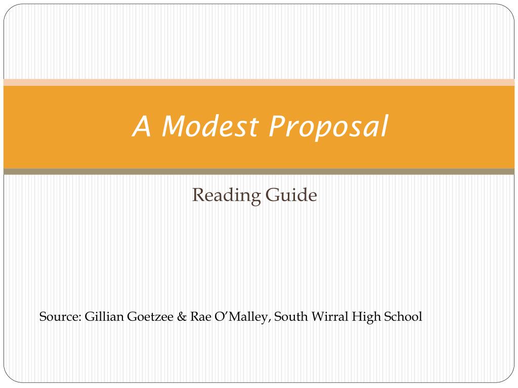 A Modest Proposal - slide 1