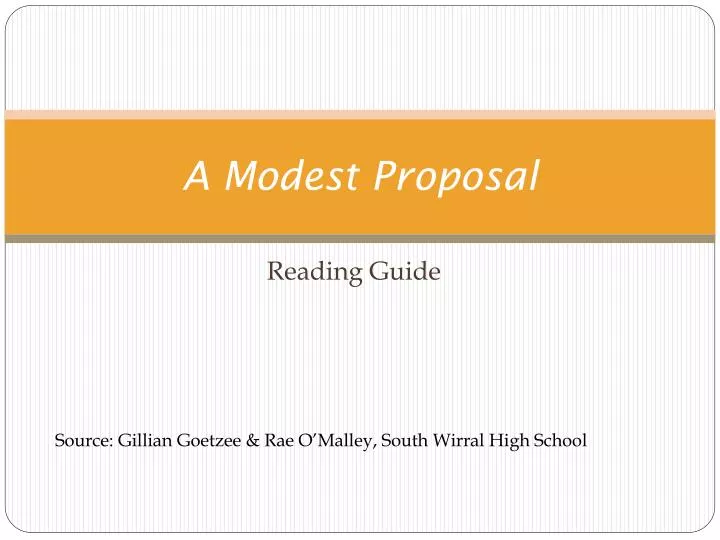 Ppt A Modest Proposal Powerpoint Presentation Free Download Id 5652225