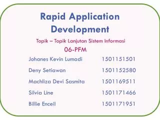 topik topik lanjutan sistem informasi