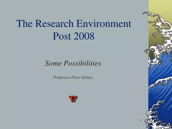 the research environment post 2008