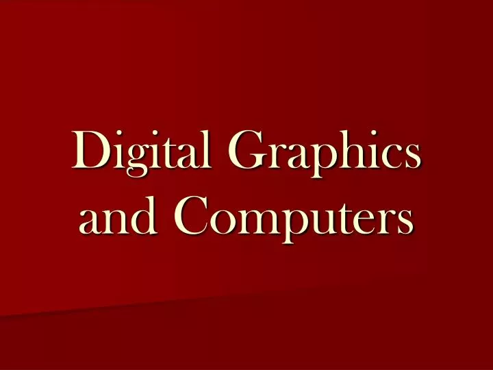 digital graphics and computers