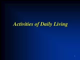 activities of daily living