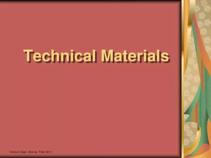 technical materials