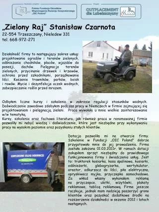 zielony raj stanis aw czarnota 22 554 trzeszczany nieledew 331 tel 668 972 271