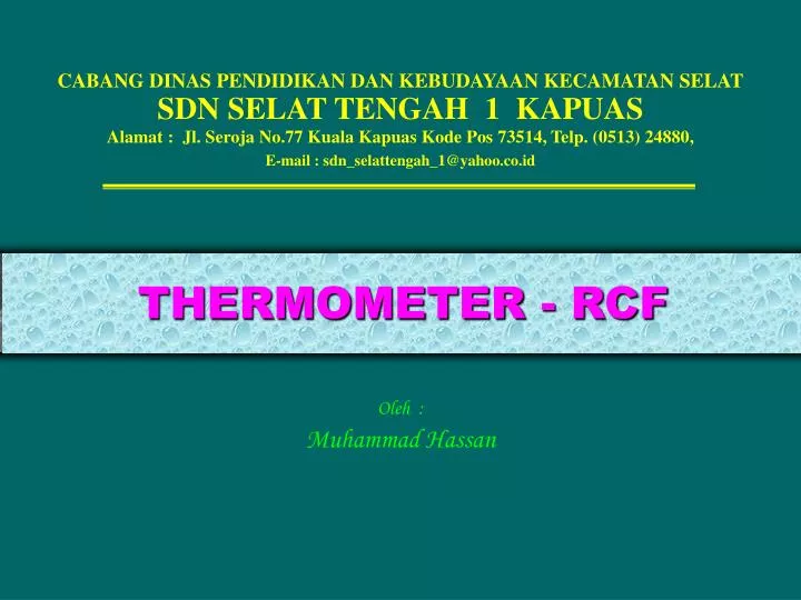 thermometer rcf