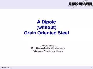 A Dipole ( without) Grain Oriented Steel
