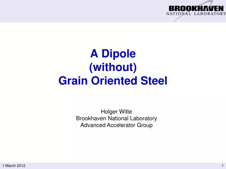 a dipole without grain oriented steel