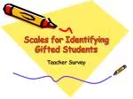 Scales for Identifying Gifted Students - slide 1