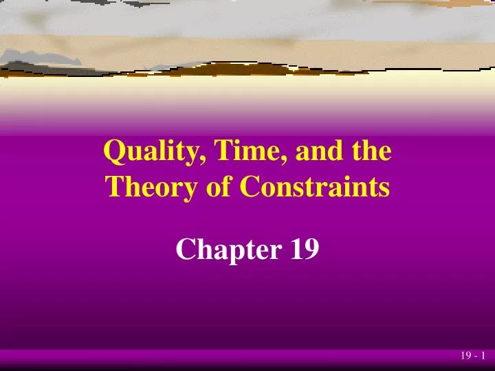 quality time and the theory of constraints