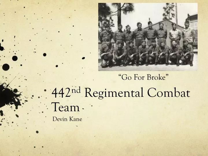 442 nd regimental combat team