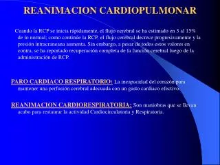 reanimacion cardiopulmonar