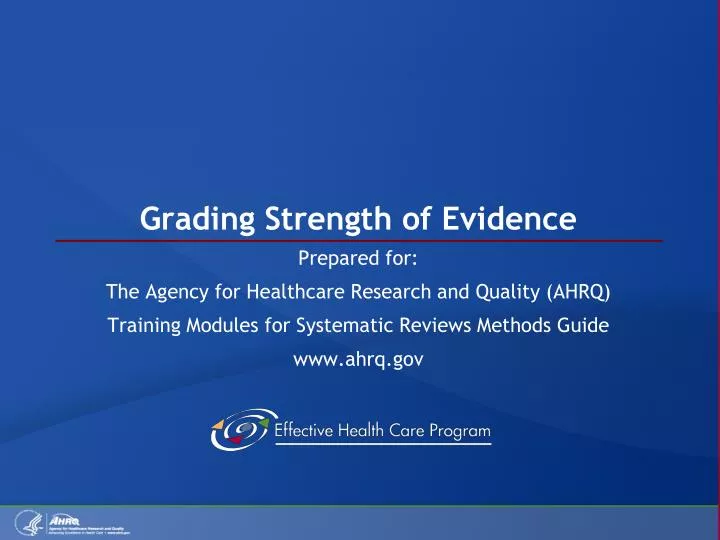 grading strength of evidence