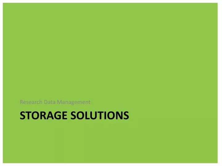 storage solutions