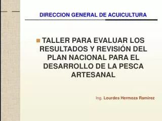 direccion general de acuicultura