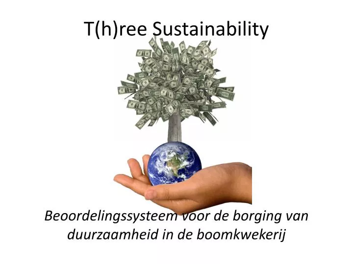 t h ree sustainability