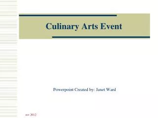 Culinary Arts Event