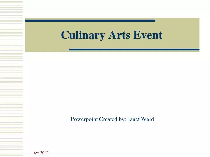 culinary arts event
