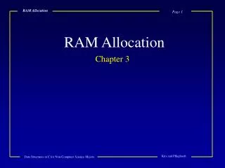 RAM Allocation