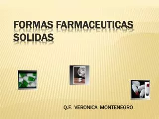 formas farmaceuticas solidas