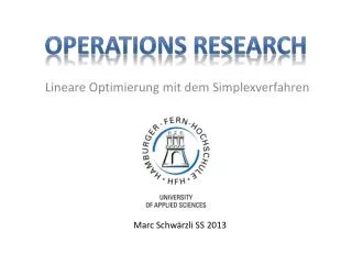 lineare optimierung mit dem simplexverfahren