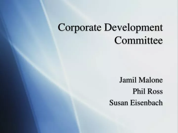 corporate development committee