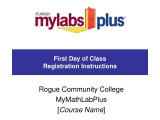 First Day of Class Registration Instructions