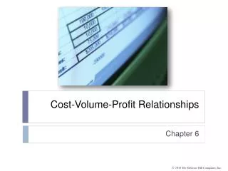 Cost-Volume-Profit Relationships