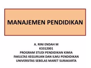 manajemen pendidikan
