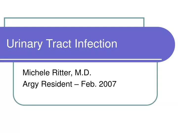 urinary tract infection