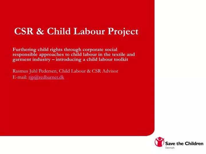 csr child labour project