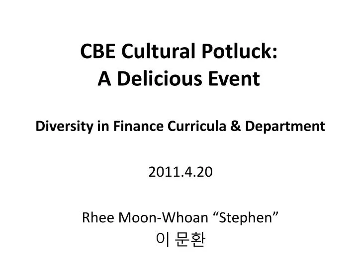 cbe cultural potluck a delicious event