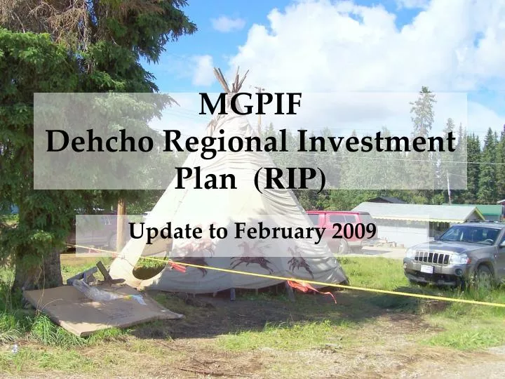 mgpif dehcho regional investment plan rip