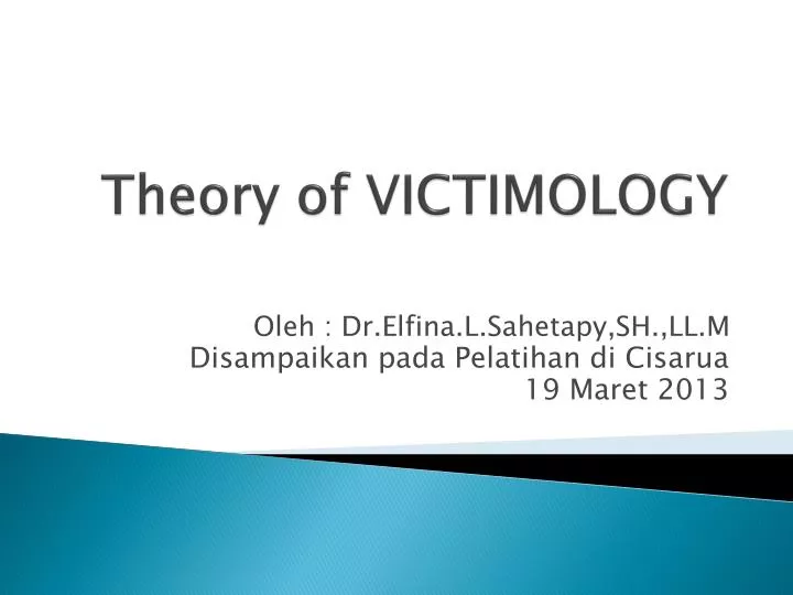 theory of victimology