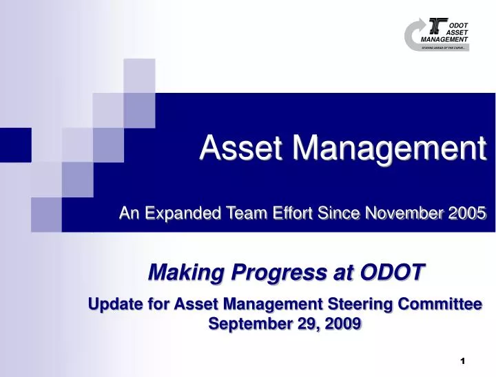 asset management an expanded team effort since november 2005