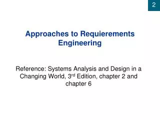 approaches to requierements engineering