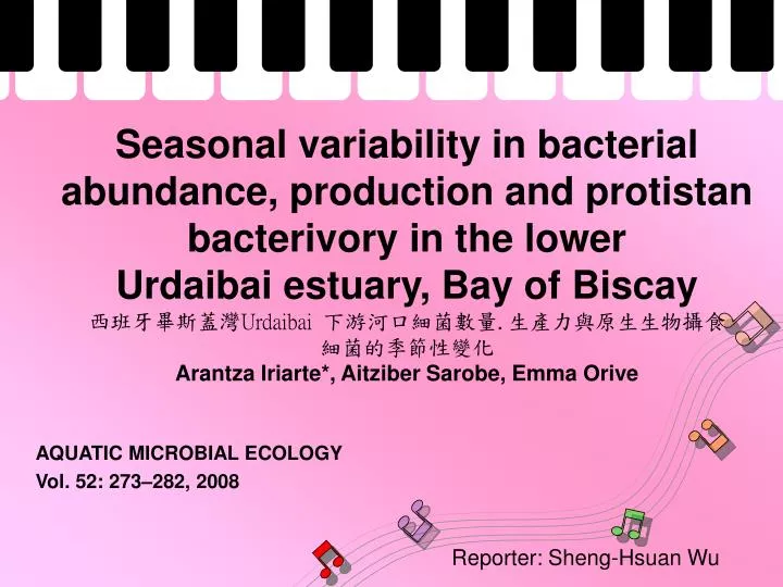 aquatic microbial ecology vol 52 273 282 2008