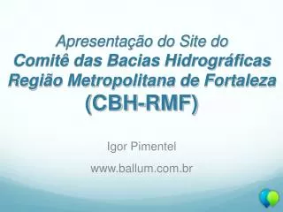apresenta o do site do comit das bacias hidrogr ficas regi o metropolitana de fortaleza cbh rmf