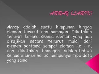 array larik