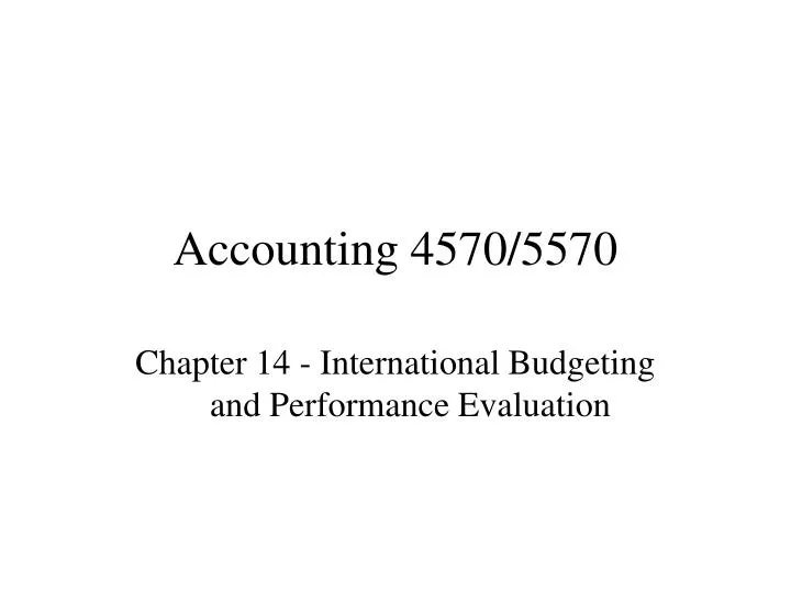 accounting 4570 5570