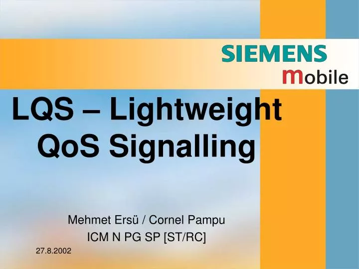 lqs lightweight qos signalling