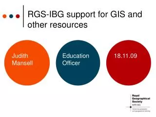 RGS-IBG support for GIS and other resources