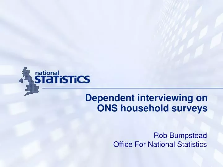 dependent interviewing on ons household surveys